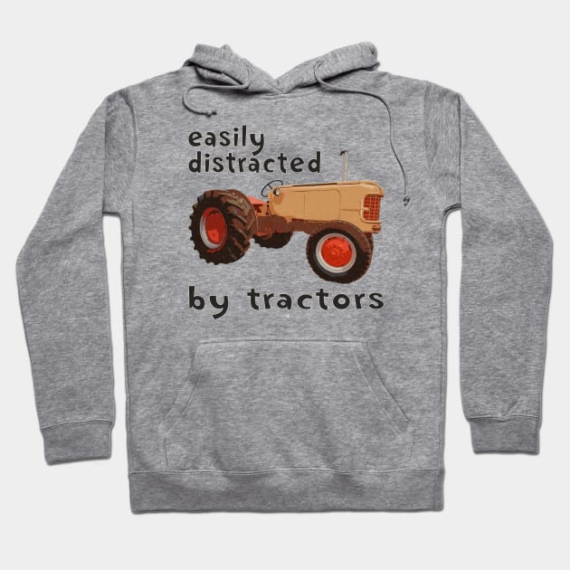 retro easily distracted by tractors Hoodie by seadogprints